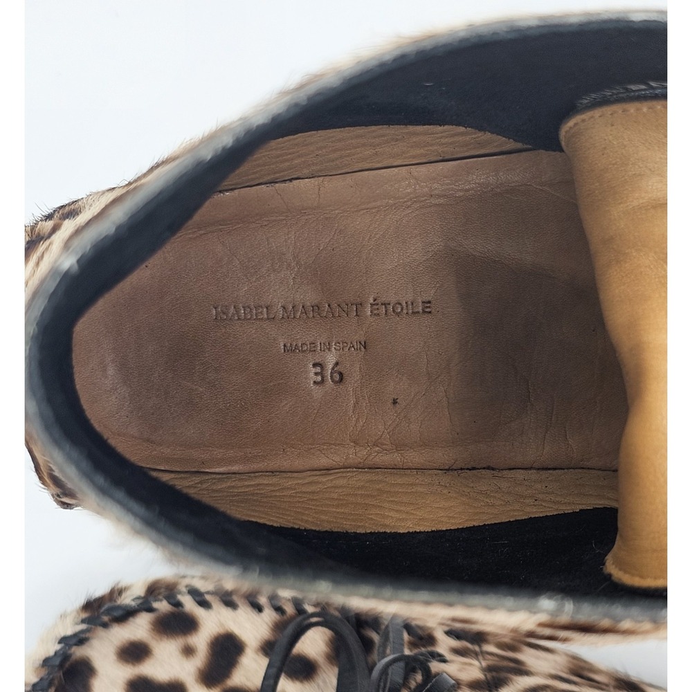 Isabel Marant Wild Arapaho Flavie Calf Hair Boots Size 36 US 5.5-6 Animal Print - Picture 8 of 8